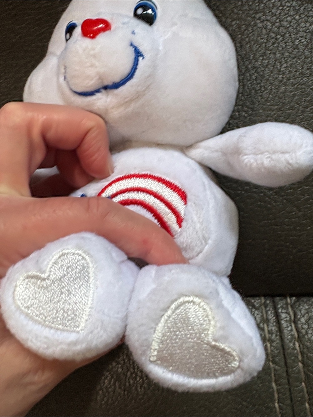Carebear white plush with red white and blue - Picture 5 of 5